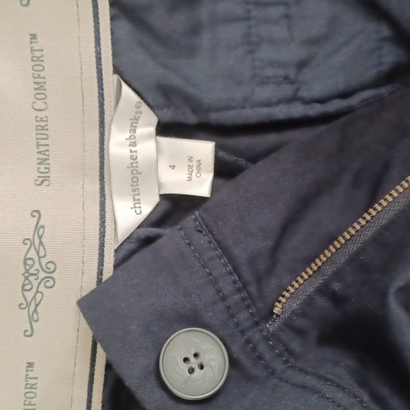 CHRISTOPHER BANKS blue capris pants. "Signature Comfort".  Size 4 - Picture 13 of 13